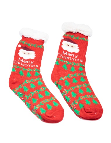 Chaussettes de Noël polaire femme adulte fourrées chaudes idée cadeau - Chaussons / Chaussettes antidérapants