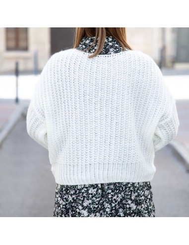 Pull grosse maille torsadée femme sale